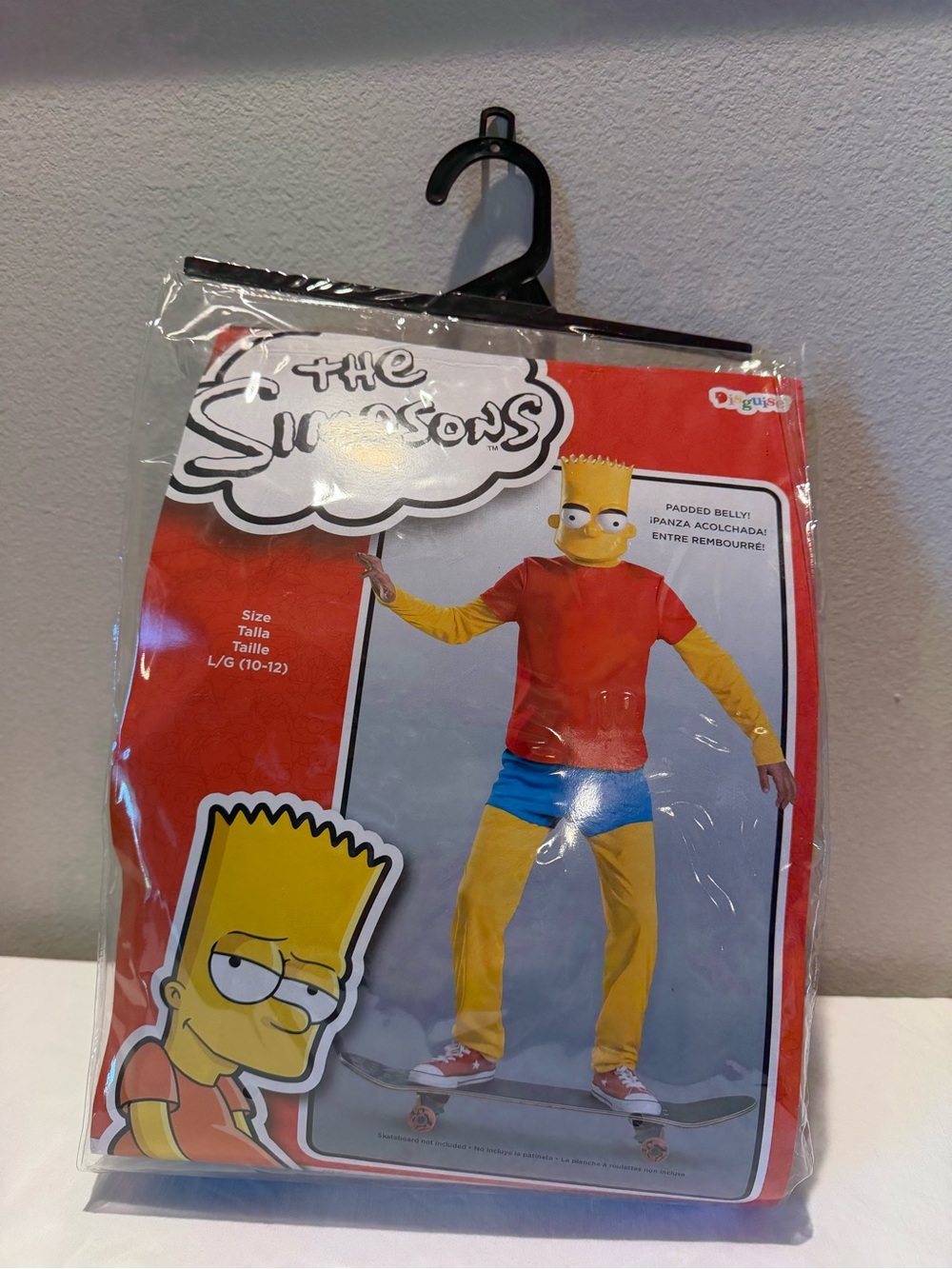 Kids Bart Simpson Costume - Yellow, Red & Blue L/G (10-12)